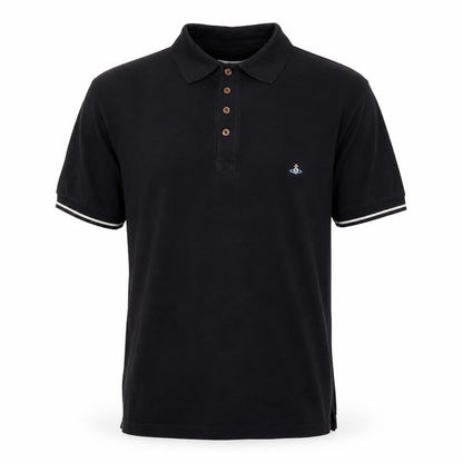 Vivienne Westwood Men’s Black 2XL Logo Embroidered Short Sleeve Polo