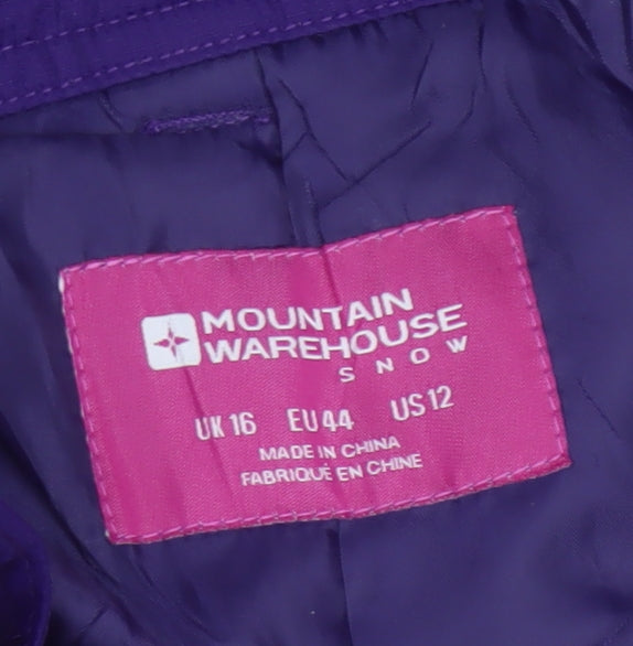 Mountain Warehouse Women’s Purple UK 16 Moon Ski Snow Pants