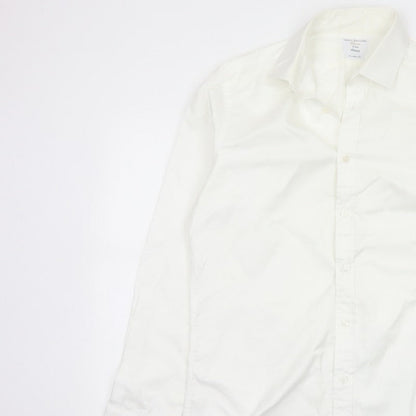Van Heusen Men’s Ivory Fitted 16 Point Collar French Cuff Dress Shirt