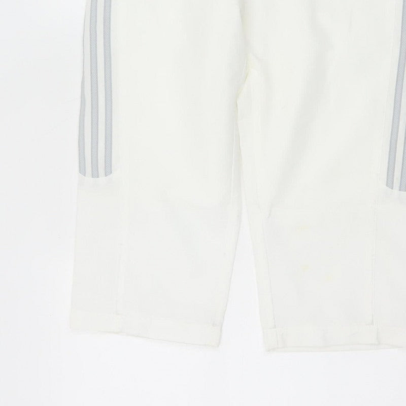 Adidas Women White UK 10 Three Stripe Lined Jogger Trousers