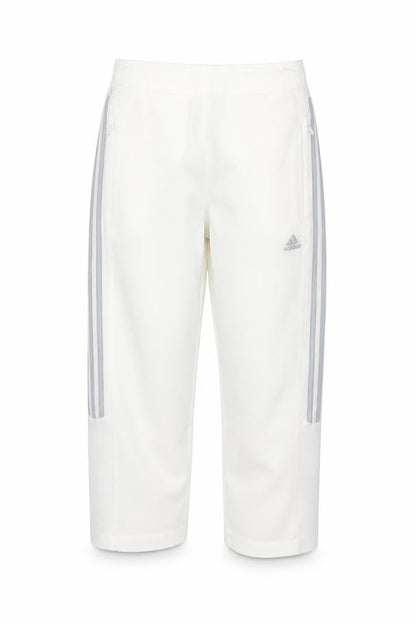 Adidas Women White UK 10 Three Stripe Lined Jogger Trousers