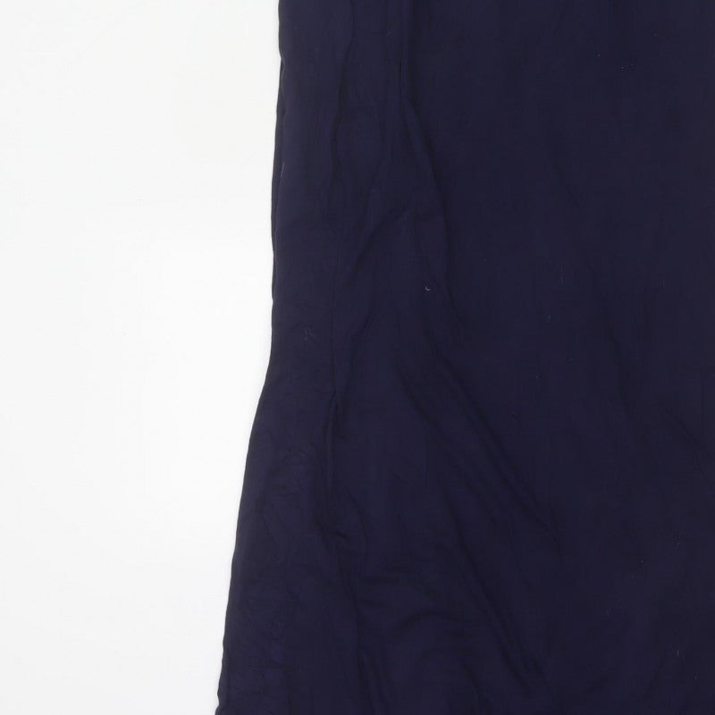 Gap Women’s Blue M Rayon Maxi Dress Adjustable Strappy Scoop Neck