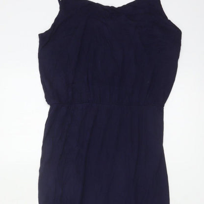 Gap Women’s Blue M Rayon Maxi Dress Adjustable Strappy Scoop Neck