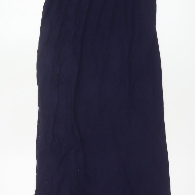 Gap Women’s Blue M Rayon Maxi Dress Adjustable Strappy Scoop Neck