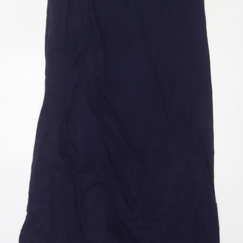 Gap Women’s Blue M Rayon Maxi Dress Adjustable Strappy Scoop Neck