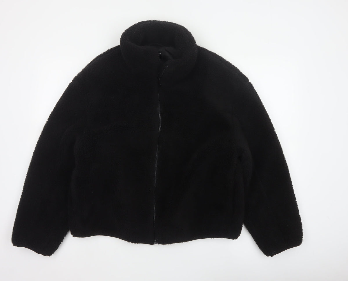 New Look Women’s Black Teddy Fleece Full Zip Jacket Size L