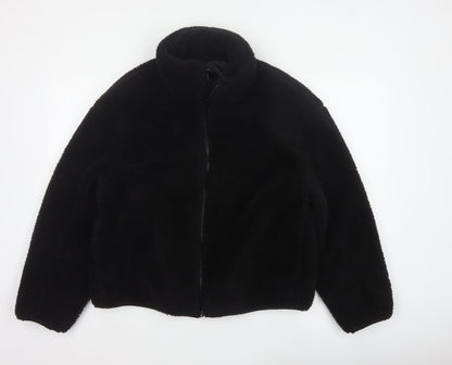 New Look Women’s Black Teddy Fleece Full Zip Jacket Size L