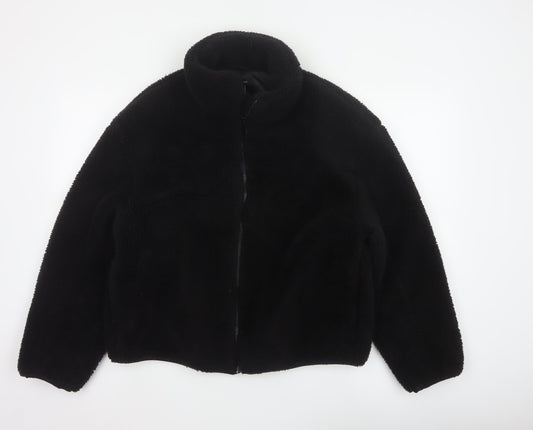New Look Women’s Black Teddy Fleece Full Zip Jacket Size L