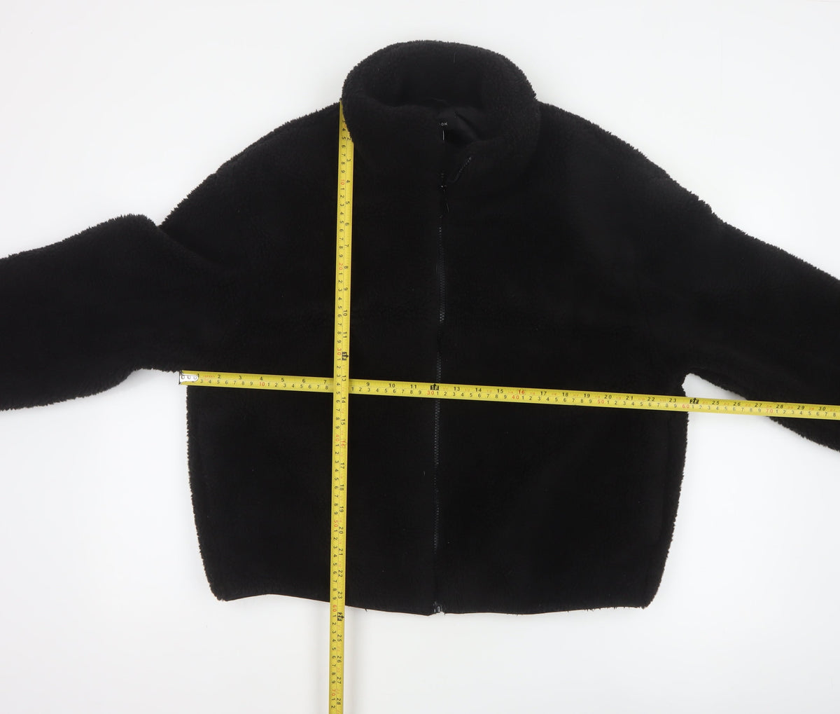 New Look Women’s Black Teddy Fleece Full Zip Jacket Size L