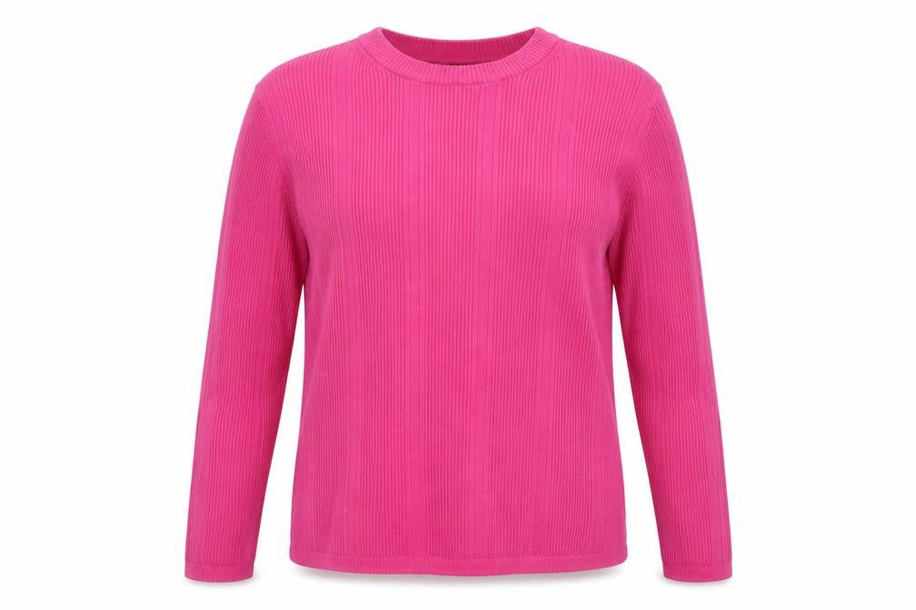 Marks and Spencer Women’s Pink Ribbed Crew Neck Jumper Size 18