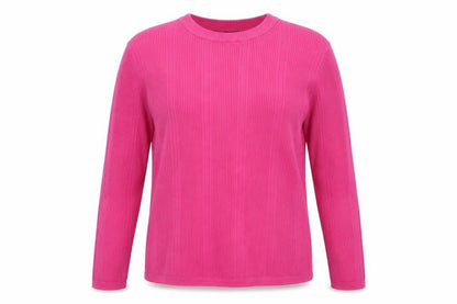 Marks and Spencer Women’s Pink Ribbed Crew Neck Jumper Size 18