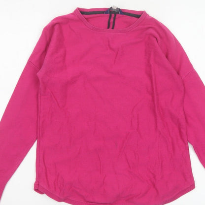 Joules Women’s Pink UK 6 Round Neck Knit Pullover Jumper Logo