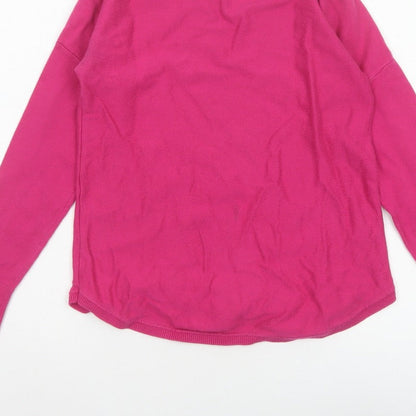 Joules Women’s Pink UK 6 Round Neck Knit Pullover Jumper Logo