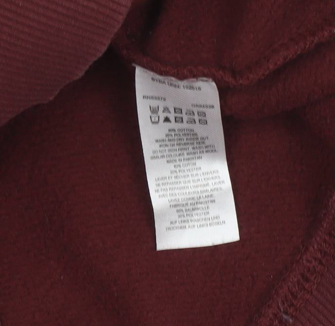 French Connection Men's Burgundy M 1/4 Zip High Neck Sweatshirt
