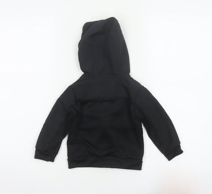 adidas Unisex Baby Black 9-12 Months Hooded Full Zip Track Jacket
