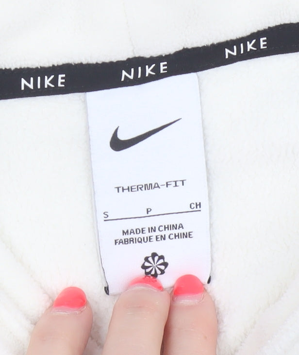 Nike Women’s Ivory S Therma-FIT 1/4 Zip Fleece Sweatshirt Pockets