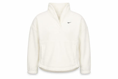 Nike Women’s Ivory S Therma-FIT 1/4 Zip Fleece Sweatshirt Pockets