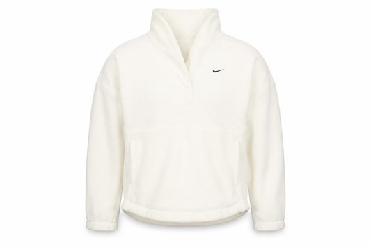 Nike Women’s Ivory S Therma-FIT 1/4 Zip Fleece Sweatshirt Pockets