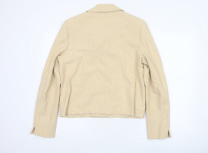 Max Mara Women’s Beige UK 12 Cropped Double-Breasted Jacket