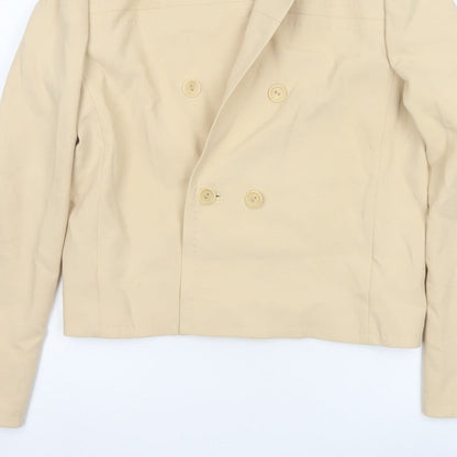 Max Mara Women’s Beige UK 12 Cropped Double-Breasted Jacket