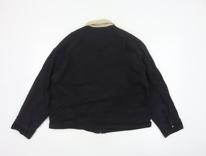 Couture Women’s Black Cotton Zip Jacket UK 8 Beige Collar Logo