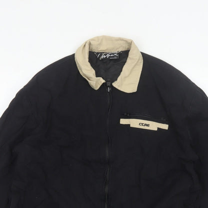 Couture Women’s Black Cotton Zip Jacket UK 8 Beige Collar Logo