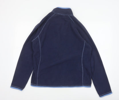 Mountain Warehouse Women Blue UK 14 Fleece Half Zip Pullover Sweatshirt