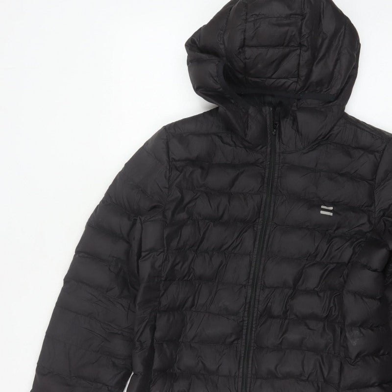 Levi's Women’s Black S Hooded Quilted Puffer Jacket Full Zip
