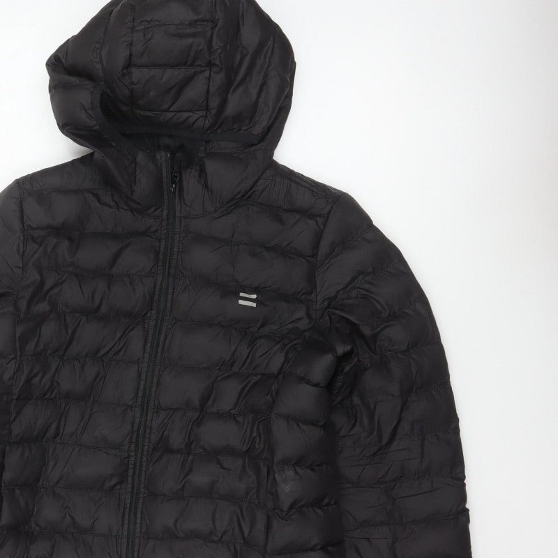 Levi's Women’s Black S Hooded Quilted Puffer Jacket Full Zip