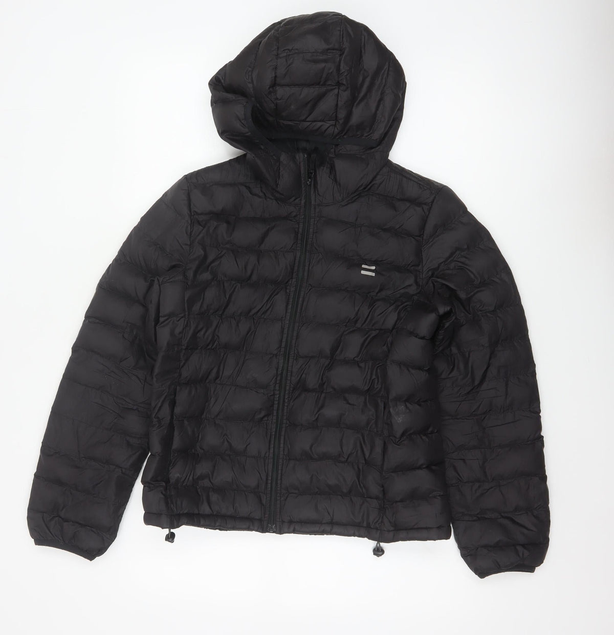 Levi's Women’s Black S Hooded Quilted Puffer Jacket Full Zip