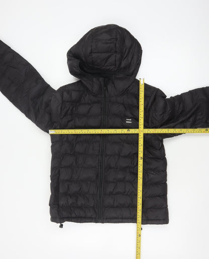 Levi's Women’s Black S Hooded Quilted Puffer Jacket Full Zip