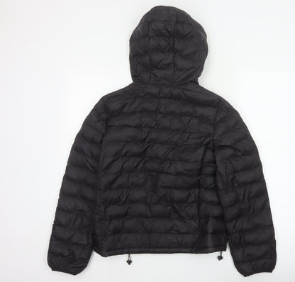 Levi's Women’s Black S Hooded Quilted Puffer Jacket Full Zip