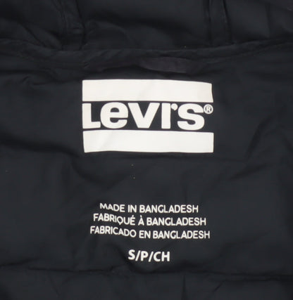 Levi's Women’s Black S Hooded Quilted Puffer Jacket Full Zip