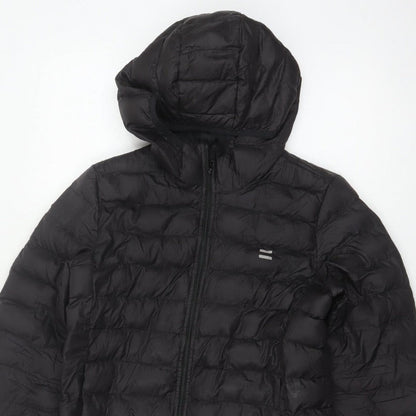 Levi's Women’s Black S Hooded Quilted Puffer Jacket Full Zip