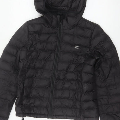 Levi's Women’s Black S Hooded Quilted Puffer Jacket Full Zip