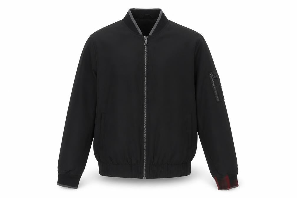 Topman Men's Black XS Bomber Jacket Full Zip Lined