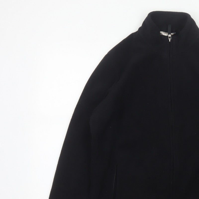 Marks and Spencer Women Black UK 16 Fleece Full Zip Jacket Pockets