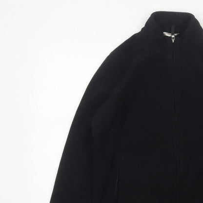 Marks and Spencer Women Black UK 16 Fleece Full Zip Jacket Pockets
