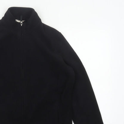 Marks and Spencer Women Black UK 16 Fleece Full Zip Jacket Pockets
