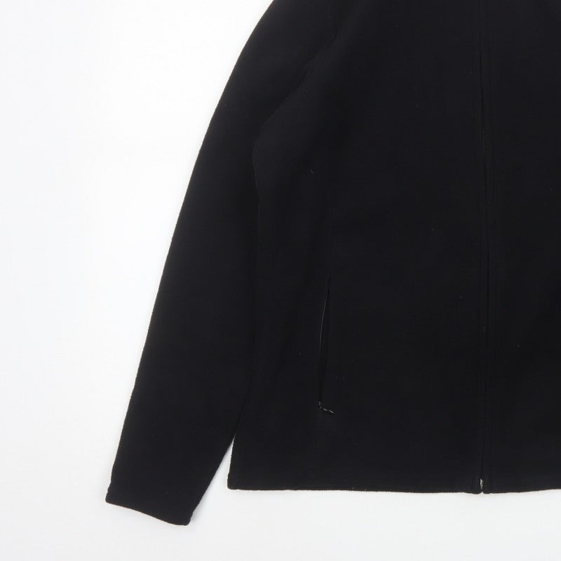 Marks and Spencer Women Black UK 16 Fleece Full Zip Jacket Pockets