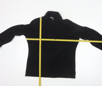 Marks and Spencer Women Black UK 16 Fleece Full Zip Jacket Pockets