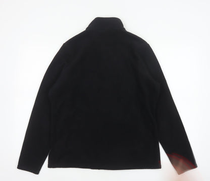 Marks and Spencer Women Black UK 16 Fleece Full Zip Jacket Pockets