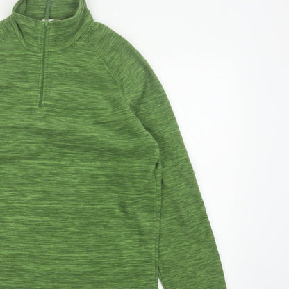 Mountain Warehouse Men’s Green M 1/4 Zip Fleece Sweatshirt Hiking