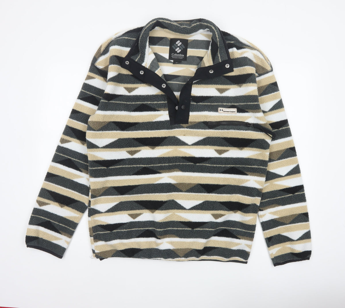 Columbia Men's Multicoloured M Geometric Fleece Pullover Sweatshirt
