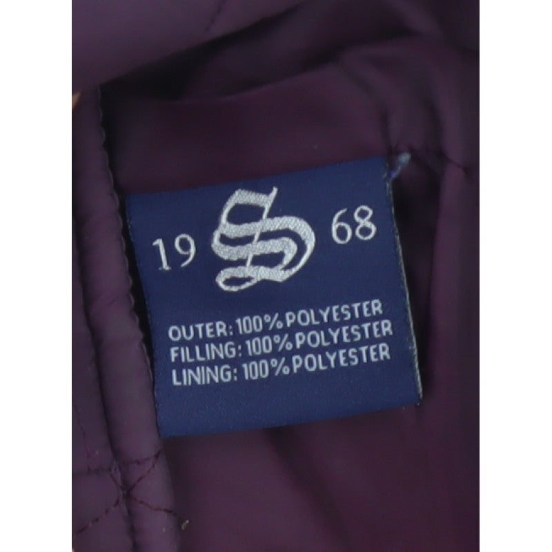 1968 Women’s Purple XS Quilted Padded Bodywarmer Gilet Zip Pockets