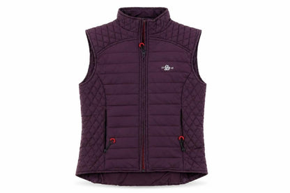 1968 Women’s Purple XS Quilted Padded Bodywarmer Gilet Zip Pockets