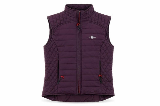 1968 Women’s Purple XS Quilted Padded Bodywarmer Gilet Zip Pockets