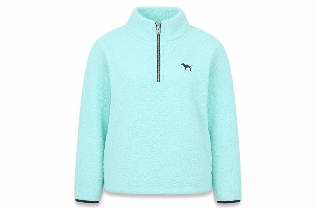 Victoria's Secret PINK Women Blue UK 10 1/4 Zip Fleece Sweatshirt