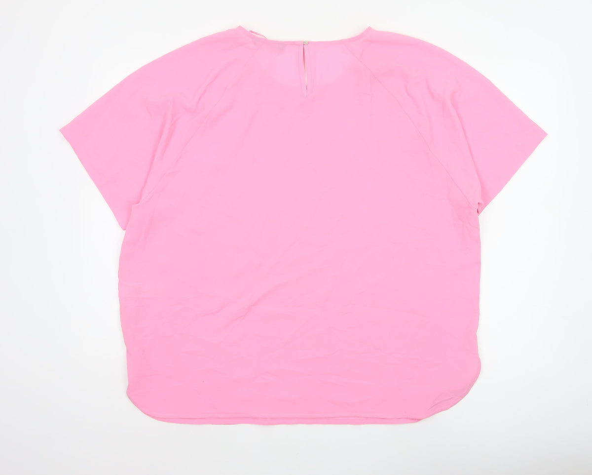 Marks and Spencer Women Pink UK 20 Dolman Sleeve Blouse