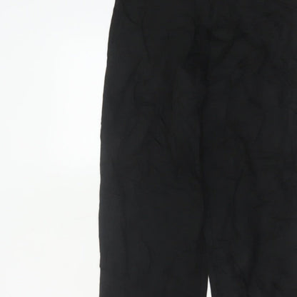 M&S Women’s Black Size 10 Long Straight Stretch Trousers